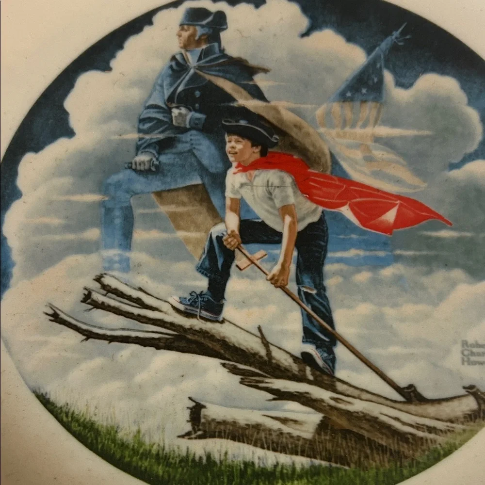 Patriotic Scene Decorative Plate